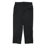 DICKIES Mens Black Cotton Blend Regular Fit Straight Leg Trousers W38 L32