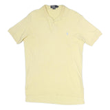 POLO RALPH LAUREN Mens Yellow Short Sleeve Plain S Cotton Polo Shirt