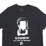 ADIDAS Mens Black Knapp Graphic T-Shirt XL Crew Neck Short Sleeve Cotton