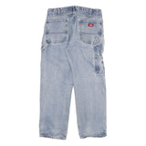 DICKIES Mens Regular Blue Denim Cotton Blend Jeans W32 L29 Workwear Zip Closure