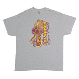 GILDAN Mens Grey Los Banos Tiger Pride Graphic T-Shirt XL Short Sleeve Crew Neck