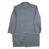 Mens Grey Cotton Blend Button Jacket L Plain Classic Workwear