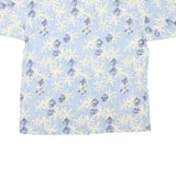 OP SPORT Mens Blue White Geometric Short Sleeve Polo Shirt M Casual Summer