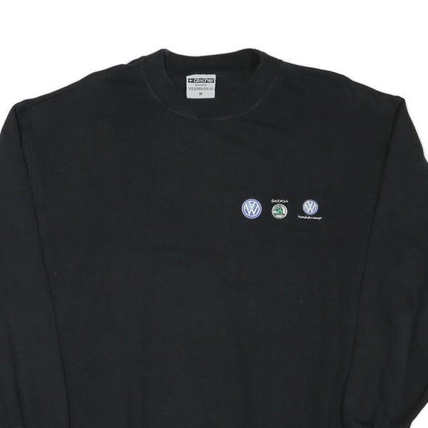 OTSCHER Mens Black Cotton Blend Crew Neck M Sweatshirt Volkswagen Skoda Logos