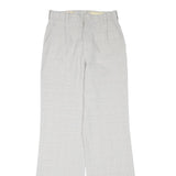 Womens Polyester Blend Relaxed Wide-Leg Trousers W27 L33 Checked Pattern Smart