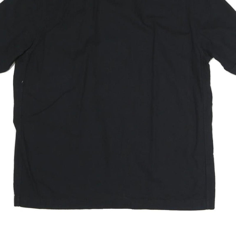 FRED PERRY Mens Black Shirt M Cotton Blend Short Sleeve Casual