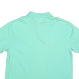 TOMMY HILFIGER Mens Blue Green Polo Shirt XL Cotton Blend Short Sleeve Classic