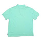 TOMMY HILFIGER Mens Blue Green Polo Shirt XL Cotton Blend Short Sleeve Classic