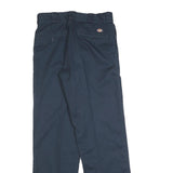DICKIES Mens Cotton Blend Navy Relaxed Straight Trousers W30 L32 Workwear