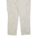 BPC Womens Cotton Blend Cream Regular Straight Trousers W38 L30 Cargo Pockets