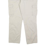 BPC Womens Cotton Blend Cream Regular Straight Trousers W38 L30 Cargo Pockets