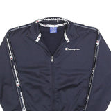 CHAMPION Womens Navy Blue Track Jacket XS Polyester Zip Plain Sporty Casual