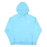 NIKE Womens Blue Pullover Hoodie L Cotton Blend Casual Sportswear