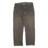 LEVI'S 501 Mens Jeans Black Regular Straight Denim Medium W34 L28 Classic Button