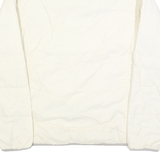 THE NORTH FACE Womens White Outdoor Jacket S Polyester Quilted Zip Warm