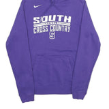 NIKE Mens Purple South Rebels Cross Country Pullover Hoodie S Cotton Blend