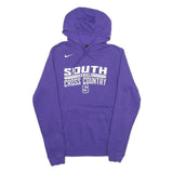 NIKE Mens Purple South Rebels Cross Country Pullover Hoodie S Cotton Blend