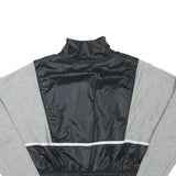 NIKE Womens Grey & Black Half Zip XS Crop Sweatshirt Gym Activewear