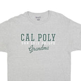 CHAMPION Mens Grey Cal Poly San Luis Obispo Graphic T-Shirt L Crew Neck Short
