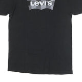 LEVI'S Mens Black Graphic T-Shirt M Short Sleeve Crew Neck Cotton Blend Casual