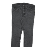 TRUE RELIGION Mens Slim Black Denim Slim Jeans W34 L32 Stylish Casual