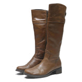 MARC O'POLO Womens Knee High Leather Boots Brown UK 5 Stylish Comfortable