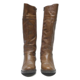 MARC O'POLO Womens Knee High Leather Boots Brown UK 5 Stylish Comfortable