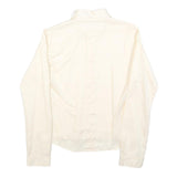 AQUASCUTUM Womens Cream Shirt S Classic Button Cotton Blend
