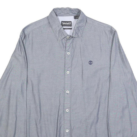 TIMBERLAND Mens Blue Shirt S Cotton Long Sleeve Casual Button-Up