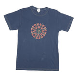GILDAN Mens Blue Graphic T-Shirt Music S Short Sleeve Crew Neck Cotton Blend