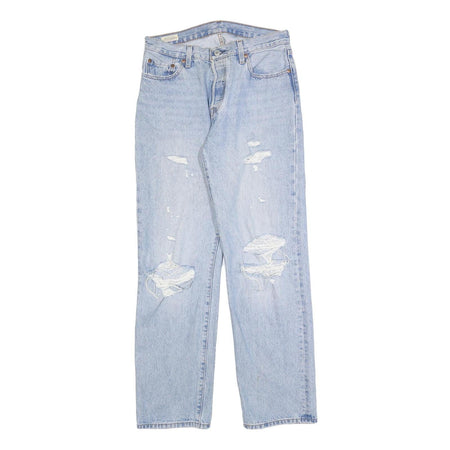 LEVI'S 501 BIG E Womens Jeans Blue Regular Straight Denim Light W32 L32 Classic