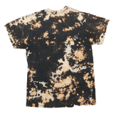 Womens Black & Beige Tie Dye Graphic T-Shirt M Short Sleeve Crew Neck Poetic