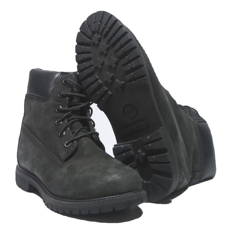 TIMBERLAND Womens Black Leather Lace-Up Boots UK 6 Classic Durable Outdoor