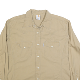 CARHARTT Womens Beige Cotton Western Shirt XL Workwear Casual Buttoned