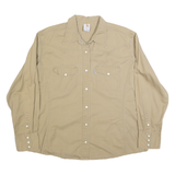 CARHARTT Womens Beige Cotton Western Shirt XL Workwear Casual Buttoned