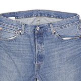 LEVI'S Mens Denim Blue Casual Shorts L W34 Rolled Hem Classic Fit