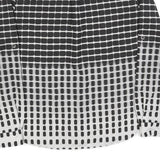 CALVIN KLEIN Womens Black & White Printed Shirt Long Sleeve Round Neck L Stylish