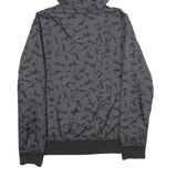 BLACK BOX Mens Grey & Black Camouflage Hoodie Jacket S Woven Zip Hooded Casual