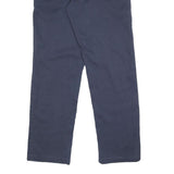 DICKIES Mens Cotton Blend Blue & Navy Slim Straight Trousers W34 L34 Workwear