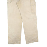 DICKIES Mens Jeans Beige Regular Straight Denim W33 L32 Workwear Utility Zip