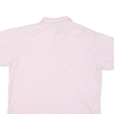 POLO RALPH LAUREN Mens Pink Short Sleeve Plain Polo Shirt L Cotton Blend Casual