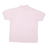POLO RALPH LAUREN Mens Pink Short Sleeve Plain Polo Shirt L Cotton Blend Casual
