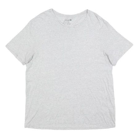 LACOSTE Mens Grey Cotton Blend T-Shirt 2XL Short Sleeve Round Neck Basic Casual