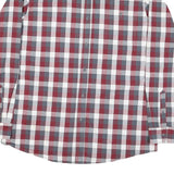 LEE Mens Red & Grey Check Shirt XL Cotton Blend Long Sleeve Casual
