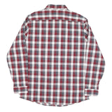 LEE Mens Red & Grey Check Shirt XL Cotton Blend Long Sleeve Casual