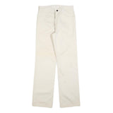 LEVI'S Womens Cotton Blend White Regular Straight Fit Trousers W28 L32