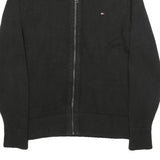 TOMMY HILFIGER Mens Black Pullover Plain Crew Neck Basic Knit M Cotton Blend