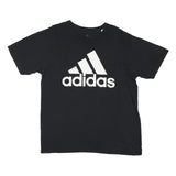 ADIDAS Mens Black Cotton Blend Graphic T-Shirt L Crew Neck Short Sleeve