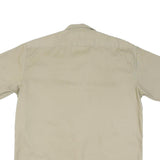 DICKIES Mens Beige Workwear Shirt L Cotton Blend Short Sleeve Button Fastening