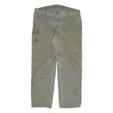 DICKIES Mens Cotton Blend Beige Regular Fit Straight Leg Trousers W40 L32